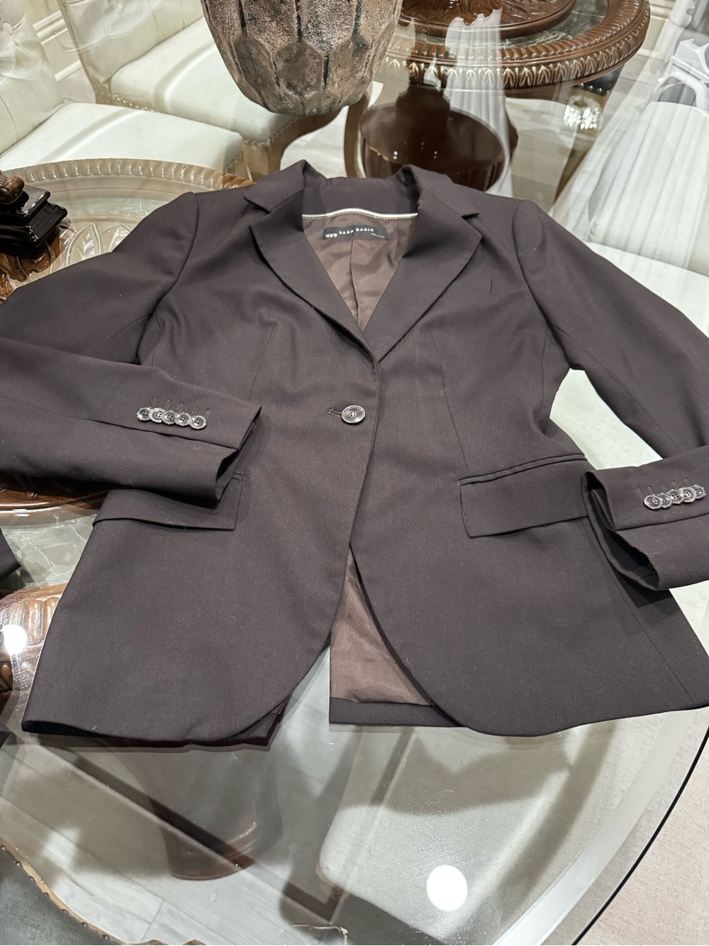 Zara Dark Brown Tailored Women's Blazer